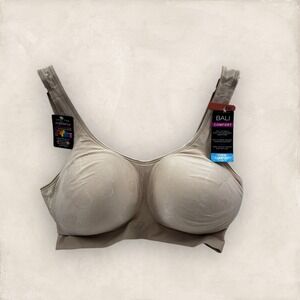 New Bali‎ Comfort Revolution Bra Beige (3XL) Cool Comfort Padded Wireless